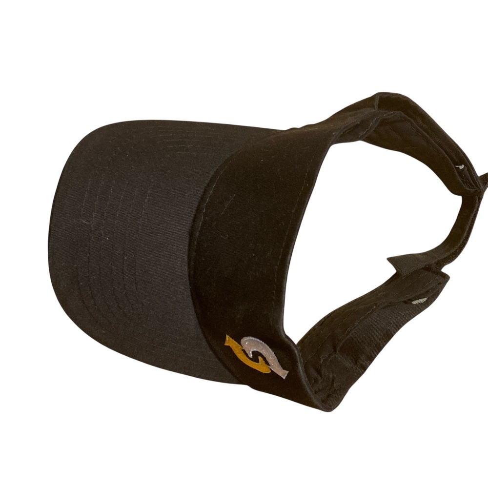 Subway Restaurant Employee Uniform Visor Hat Black Adjustable Embroidered Logo